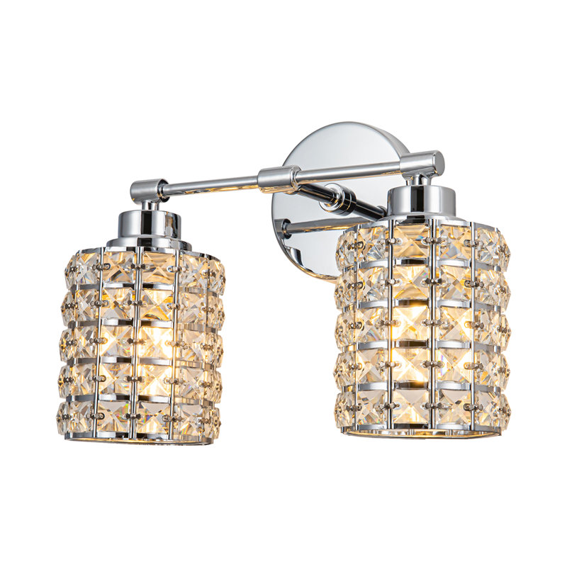 Mercer41 2-Light Chrome Vanity Light &amp; Reviews | Wayfair